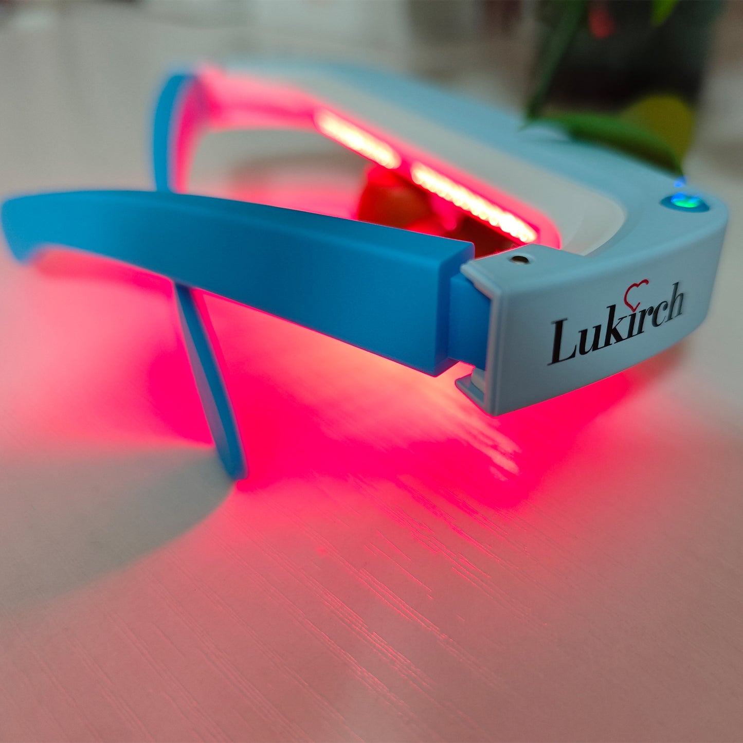 Light Therapy Glasses, Red Blue and 40Hz White UV-Free Light Therapy Lamp for Eyes Care