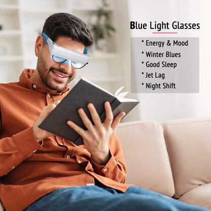 Red & Blue Light Wellness Glasses – Wearable Light Exposure Device for General Eye Comfort