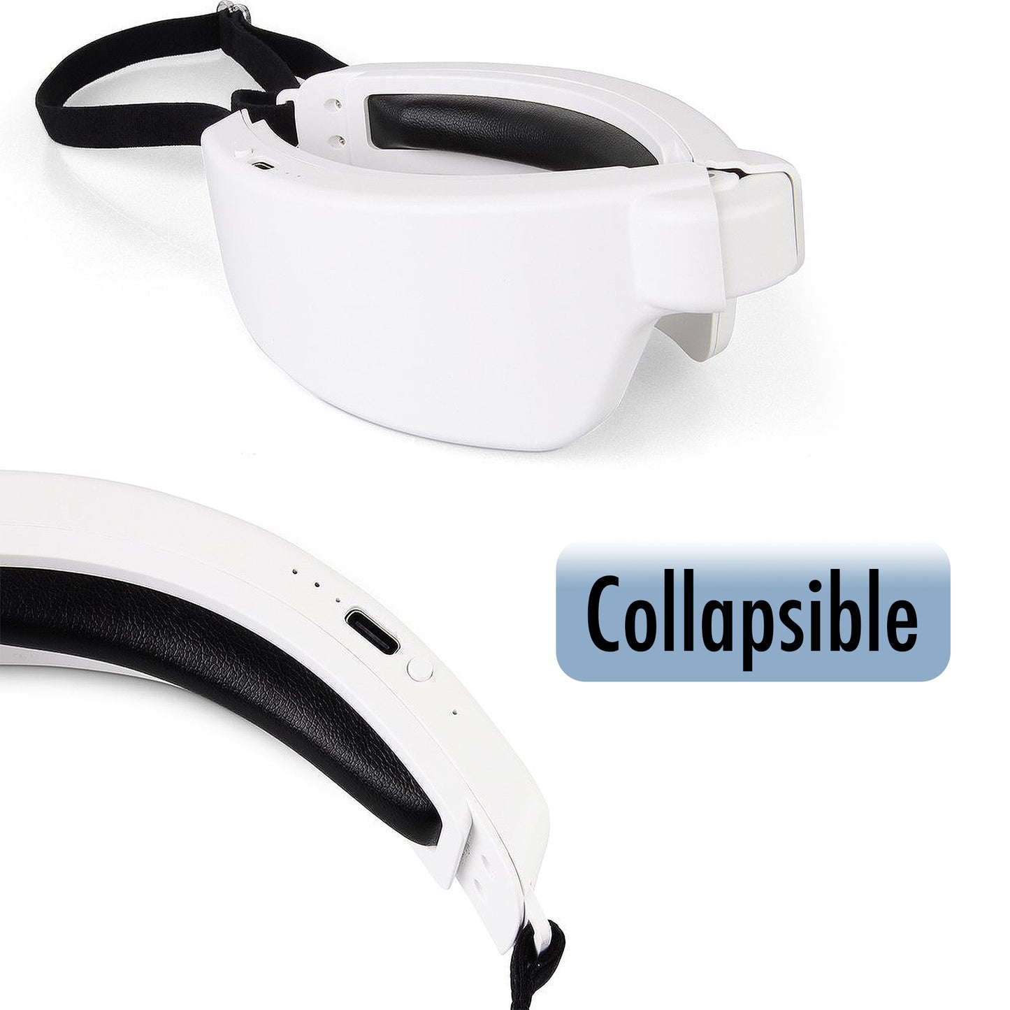 Light Therapy Glasses, Portable & Wearable UV-Free Blue Light Therapy Lamp, Natural Relief for Good Sleep, Happy Mood, Boost Energy and Jet Lag