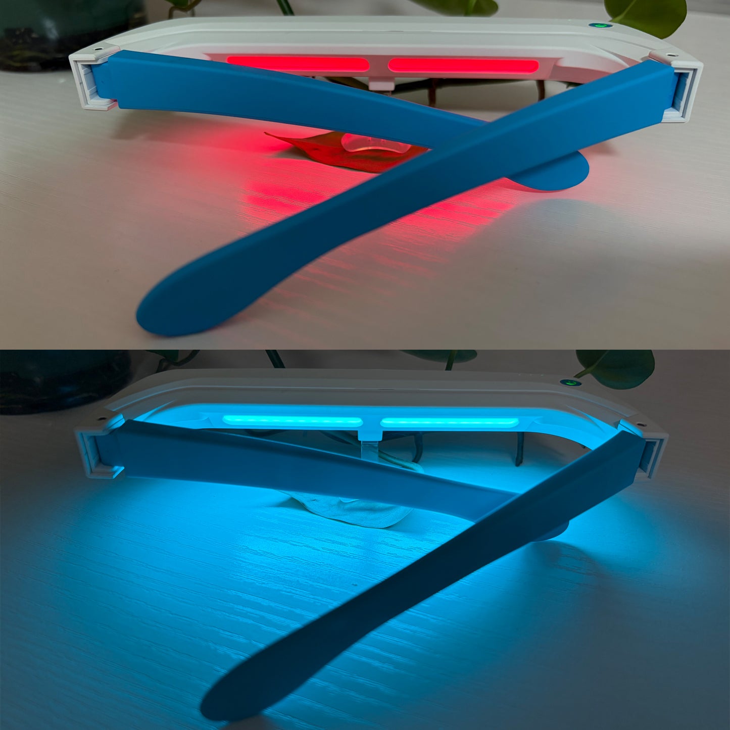 Light Therapy Glasses, Red Blue and 40Hz White UV-Free Light Therapy Lamp for Eyes Care
