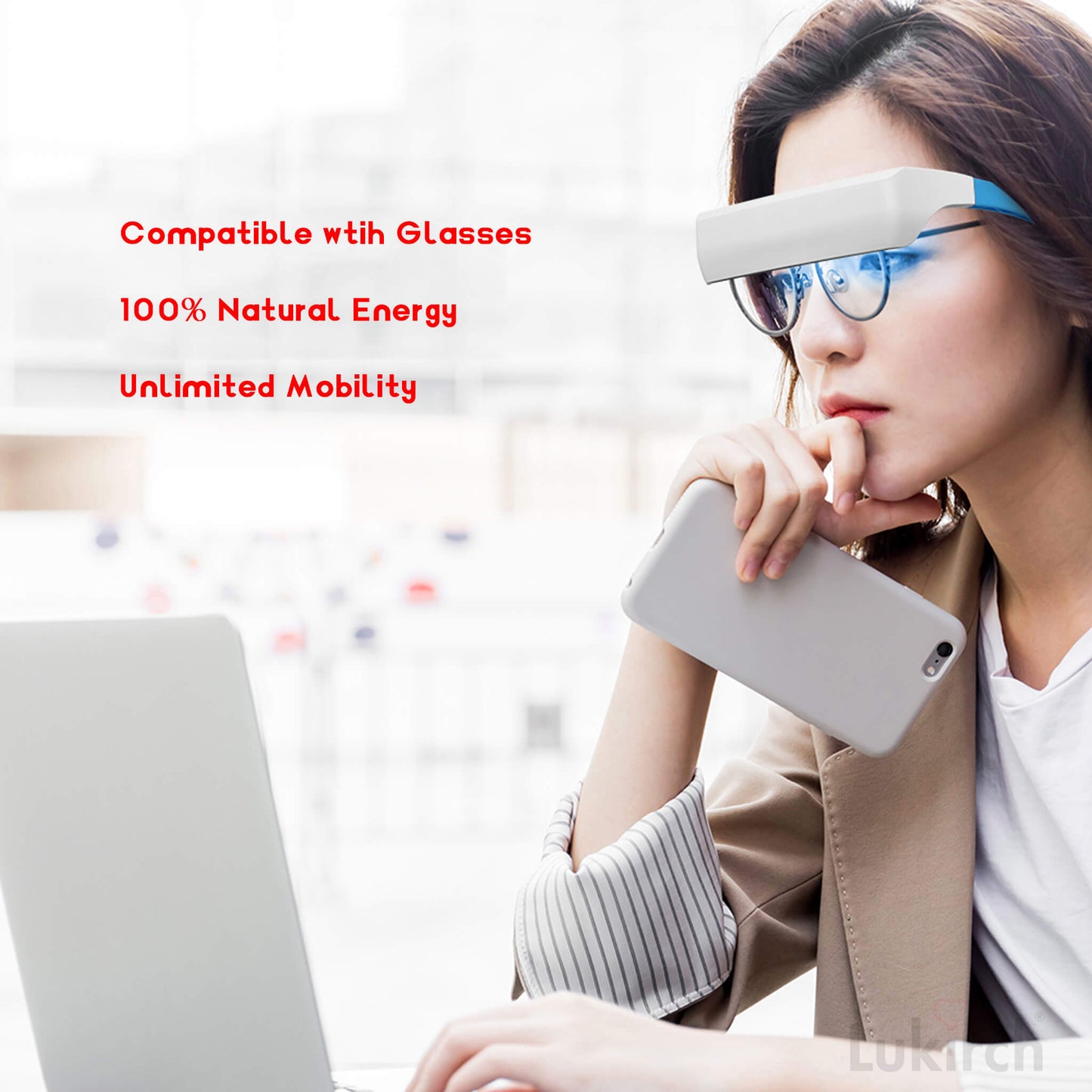 Red & Blue Light Wellness Glasses – Wearable Light Exposure Device for General Eye Comfort