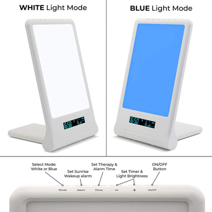 Sune Opto Light Therapy Lamp, Rechargeable White and Blue Light Therapy Desk Lamp 10000Lux for Winter Blues, Energy and Focus